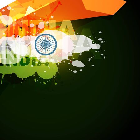 abstract style indian flag designのイラスト素材