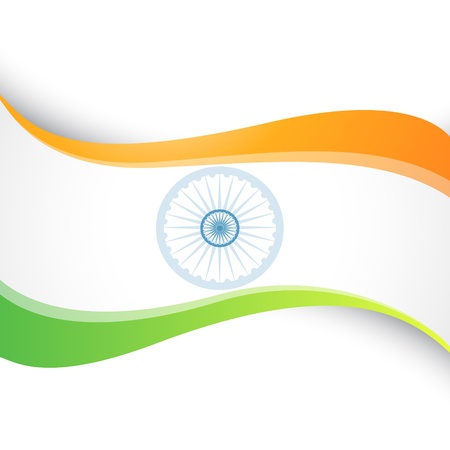 wave style indian flag designのイラスト素材