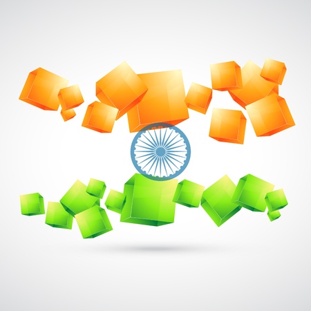 artistic style indian flag designのイラスト素材