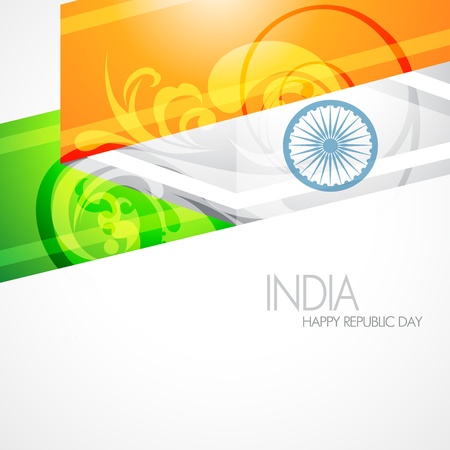 artistic indian flag design illustrationのイラスト素材