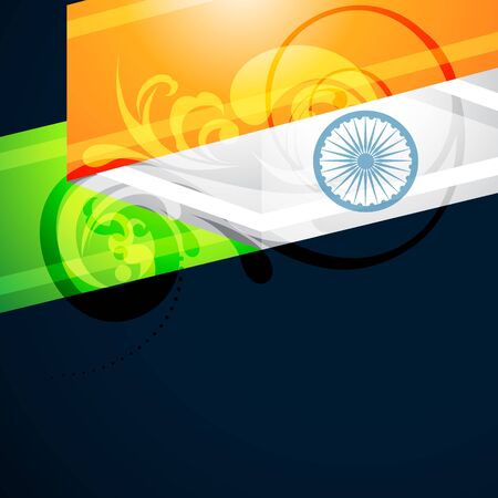 artistic indian flag design illustrationのイラスト素材