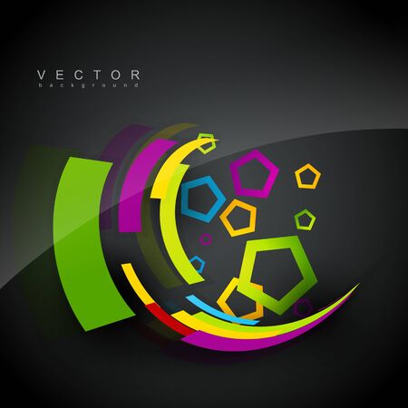 stylish abstract shape artwork designのイラスト素材