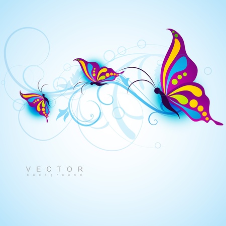 creative butterfly style beautiful designのイラスト素材