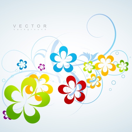 beautiful colorful flower style backgroundのイラスト素材