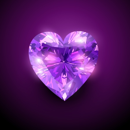 glowing shiny diamond heart designのイラスト素材