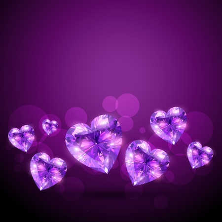 beautiful shiny diamond heart designのイラスト素材