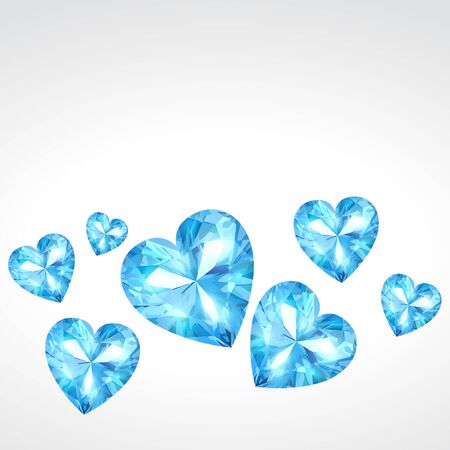 diamond hearts background illustrationのイラスト素材