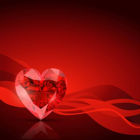 diamond shape heart designのイラスト素材