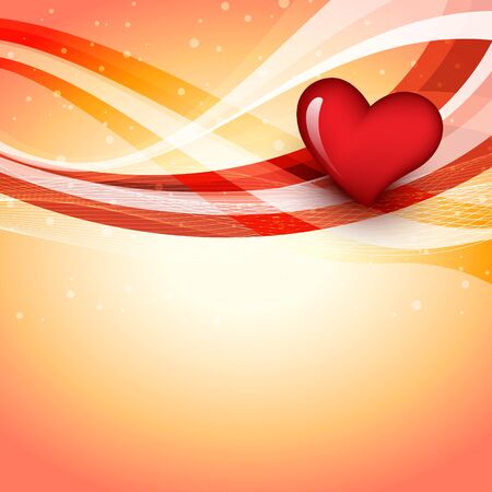 stylish heart background illustrationのイラスト素材