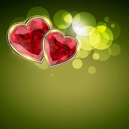 beautiful red love heart designのイラスト素材