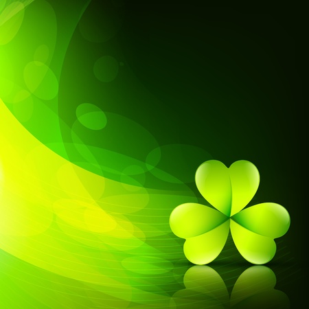stylish green saint patrick's leaf with space for your textのイラスト素材