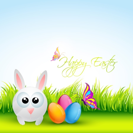 cute easter rabbit designのイラスト素材