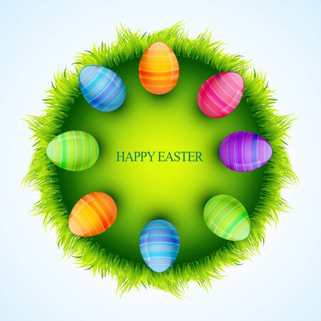 stylish colorful easter illustration with space for your textのイラスト素材