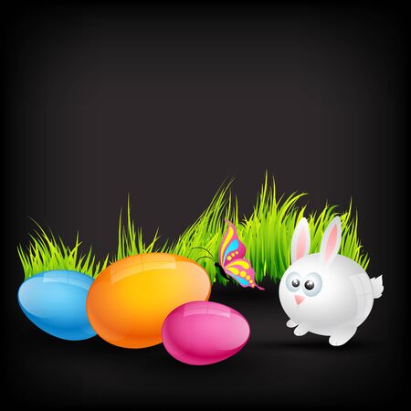 colorful cute rabbit designのイラスト素材