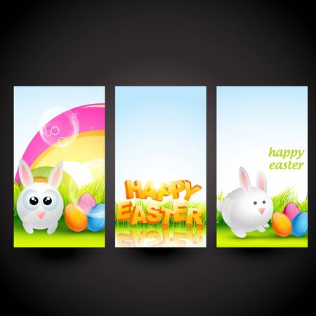 set of three easter cards designのイラスト素材