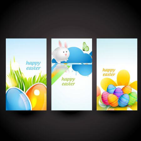 set of three easter cards designのイラスト素材