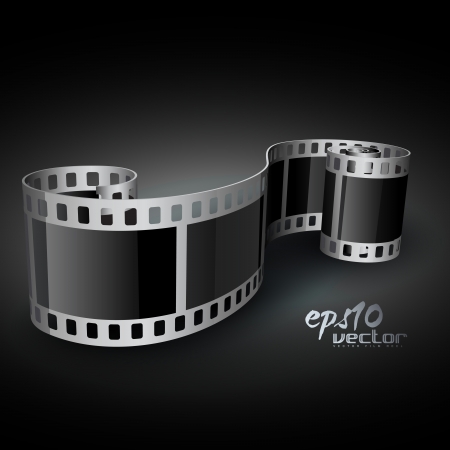 realistic 3d film reelのイラスト素材