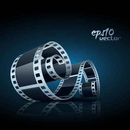 realistic 3d film reelのイラスト素材