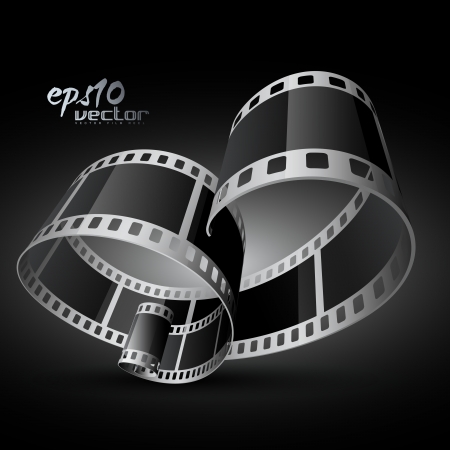 realistic 3d film reelのイラスト素材