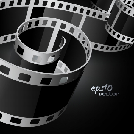 realistic 3d film reelのイラスト素材