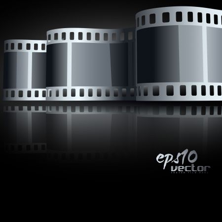 realistic 3d film reelのイラスト素材