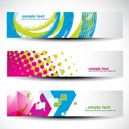 abstract header set 3のイラスト素材