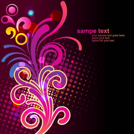 artistic floral design illustration backgroundのイラスト素材