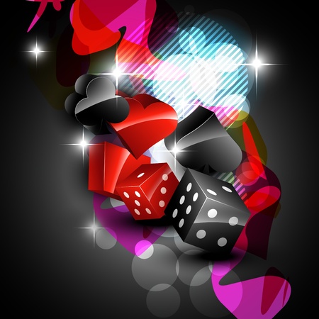 abstract casino design elementのイラスト素材