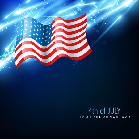 amercian independence day flagのイラスト素材