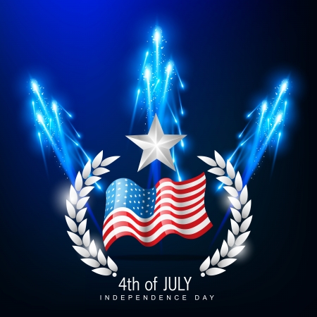 american independence day 4th of julyのイラスト素材