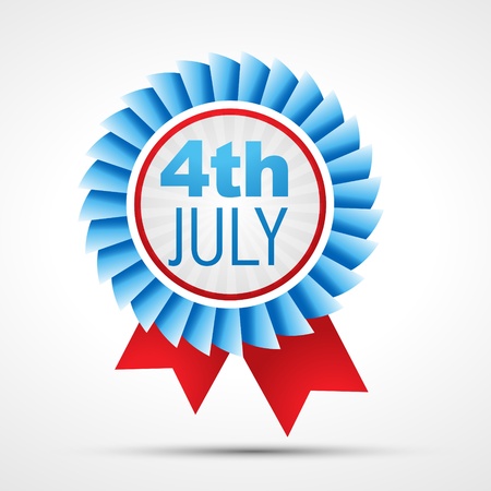 badge of american independence day 4th of julyのイラスト素材