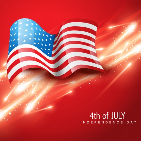 amercian independence day flagのイラスト素材