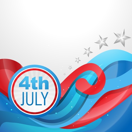 stylish american independence day designのイラスト素材