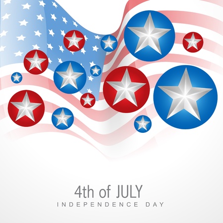 4th of july american independence day のイラスト素材