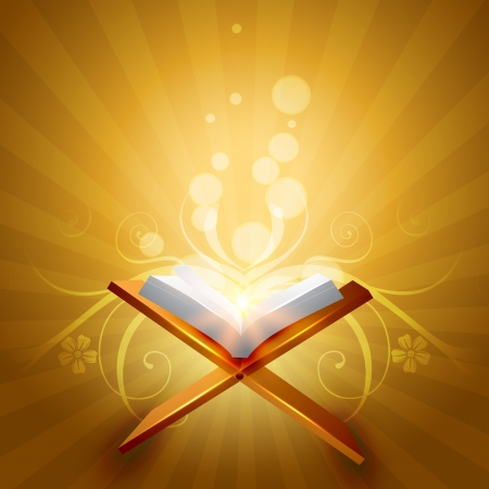 religious book of quraan vector illustrationのイラスト素材
