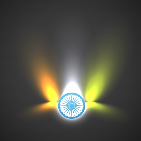 vector indian flag made from lightsのイラスト素材