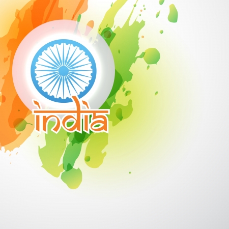 vector indian flag in grunge style designのイラスト素材
