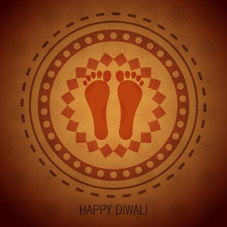 diwali festival shubh foot impressionのイラスト素材