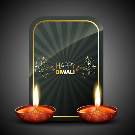 diwali diya with space for your textのイラスト素材