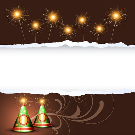 beautiful diwali crackers with space for your textのイラスト素材