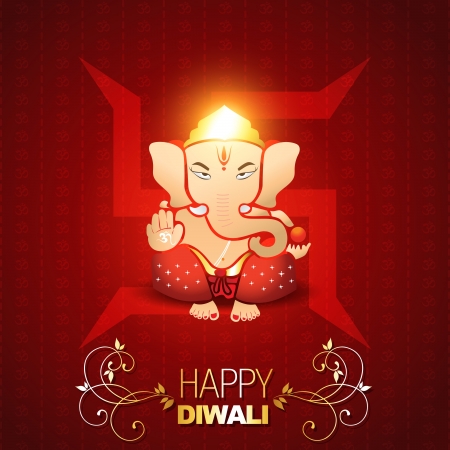beautiful indian god ganesh illustrationのイラスト素材