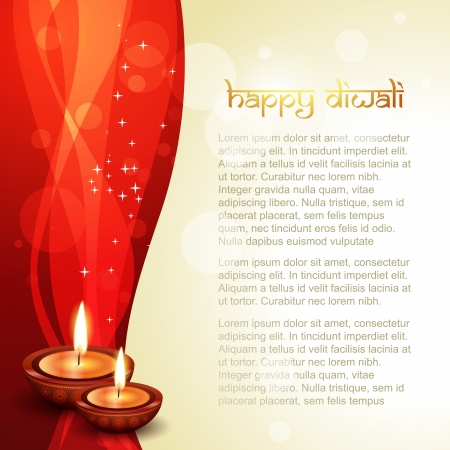 beautiful diwali diya with space for your textのイラスト素材