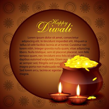 beautiful diwali vector backgorund with space for your textのイラスト素材