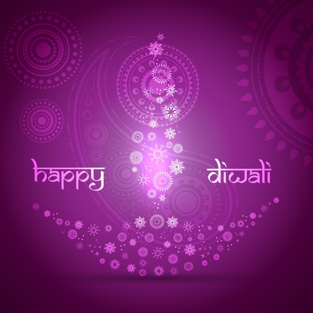 stylish artistic happy diwali vector background designのイラスト素材