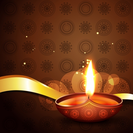 happy diwali diya background illustrationのイラスト素材