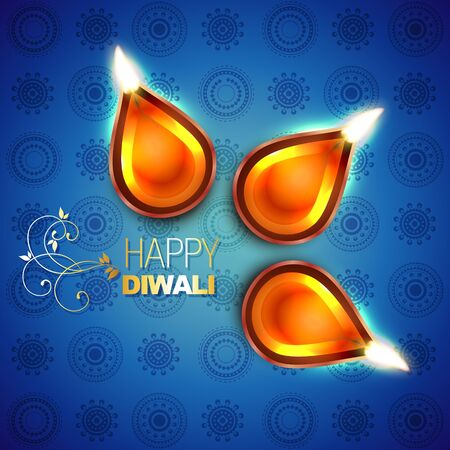beautiful design of hindu diwali festivalのイラスト素材