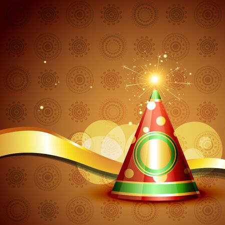 diwali crackers background illustrationのイラスト素材