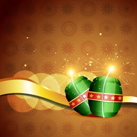 diwali cracker bomb on backgroundのイラスト素材