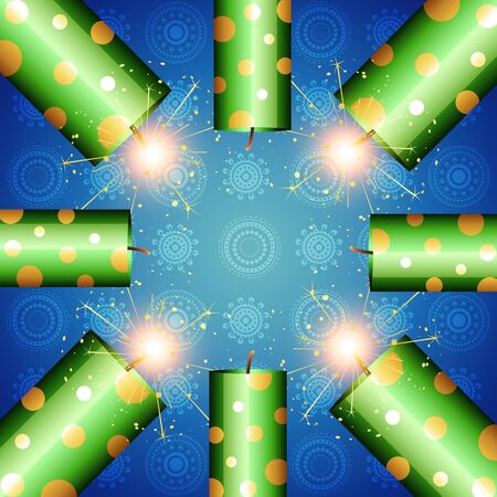 diwali cracker bomb on backgroundのイラスト素材