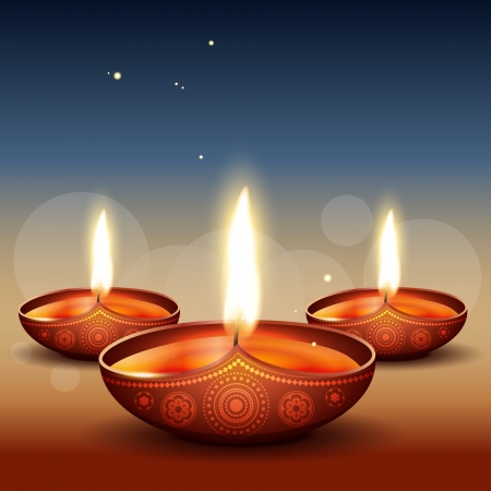 beautiful diwali diya backgorundのイラスト素材